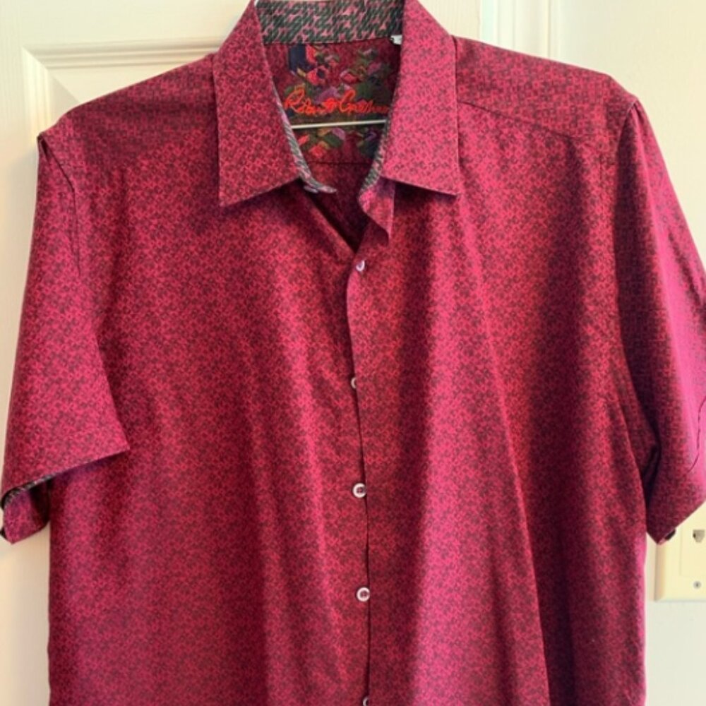Robert Graham Men’s Short Sleeve Button-Up Shirt | Size XL